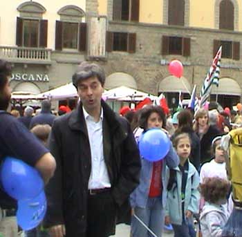 Global March il Sindaco di Firenze saluta i ragazzi impegnati nella Marcia antisfruttamento
