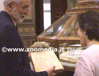 Antonello Palazzolo  e curatrice della mostra Mozart a Firenze...