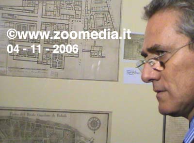 Profilo del Ministro Rutelli e antiche mappe restaurate