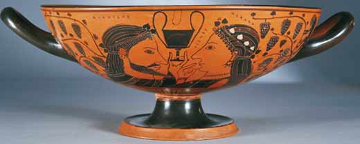 Coppa a figure nere - 540 -530 a.C. dal Museo Nazionale di Napoli 