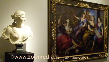 busto muliebre di Piamontini e l' Allegoria delle Arti e delle Scienze"