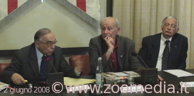 Il professor Luigi Lotti, il consigliere Severino Saccardi e il professor Cosimo Ceccuti