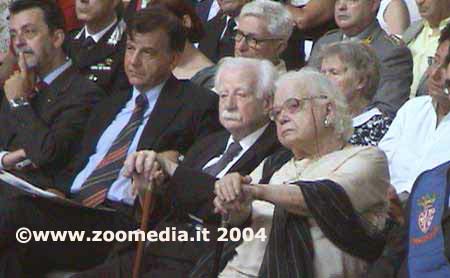 Giorgio Spini durante le celebrazioni del Sessantesimo della Liberazione
