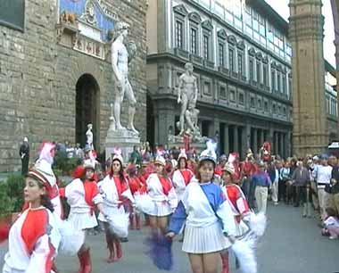 Banda musicale di Rignano in piazza Signoria