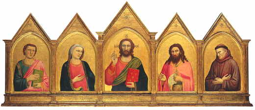 Giotto di Bondone - Polittico con il Cristo benedicente